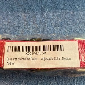 Sake Nylon Dog Collar Med NWT